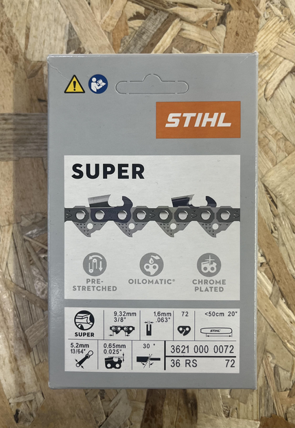 Stihl Super 3/8" 1,6mm 72L 20" teräketju